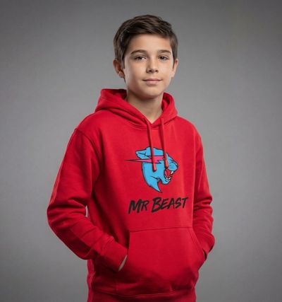 Hoodie Mr Beast Iconic Red — Feastables Colombia