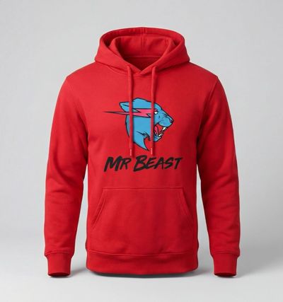 Hoodie Mr Beast Iconic Red — Vista Secundaria