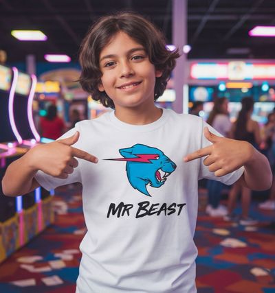 Camiseta Mr Beast Iconic White — Feastables Colombia