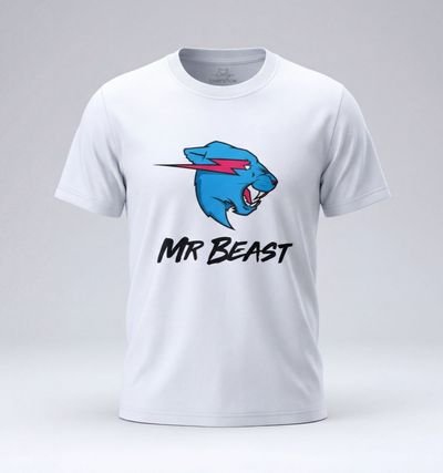 Camiseta Mr Beast Iconic White — Vista Secundaria