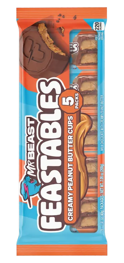 Peanut Butter Cups Pack x 5 — Feastables Colombia